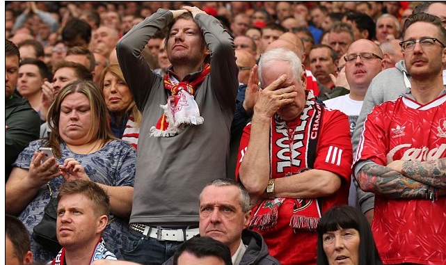 Liverpool fans sad