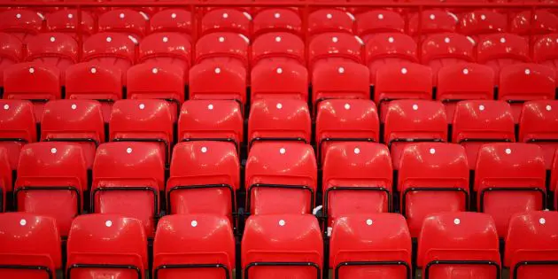 Empty Anfield ahead of Manchester United game