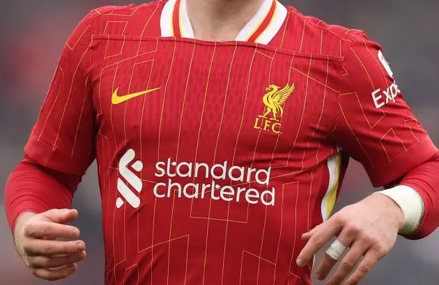 Harvey Elliott in action at Anfield for Liverpool.