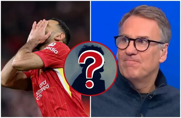 Paul Merson looks at a frustrated Mo Salah.