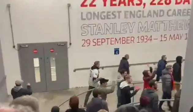 Liverpool fans remained defiant as they exited Wembley on Sunday