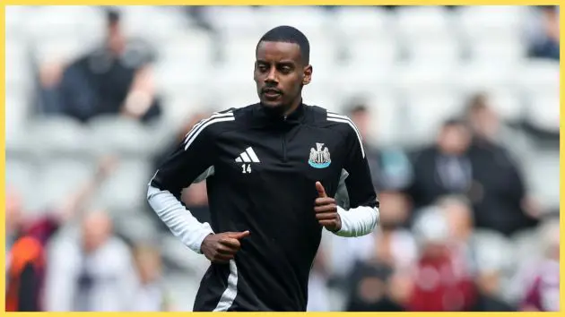 Alexander Isak runs ahead of Newcastle game.