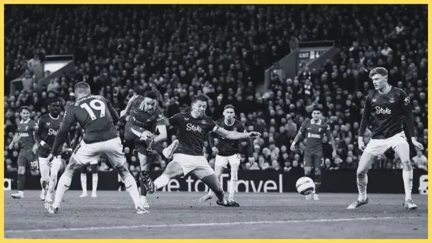 Diogo Jota scores against Everton