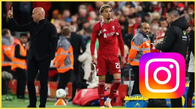 Hugo Ekitike has issued an apology on Instagram after his red card against Southampton