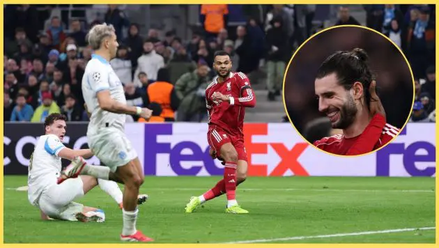 Dominik Szoboszlai produced a sublime flick in the lead-up to Cody Gakpo's goal against Marseille