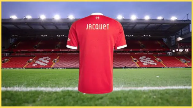 What shirt number will Jeremy Jacquet take at Liverpool?