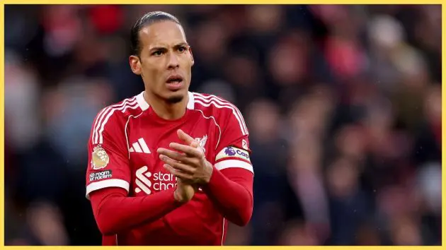 Virgil van Dijk of Liverpool during the Premier League match between Liverpool and Fulham at Anfield