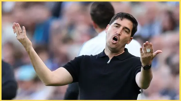 Andoni Iraola cuts a frustrated figure on the touchline