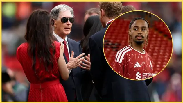 Liverpool owner John Henry, with Bradley Barcola inset